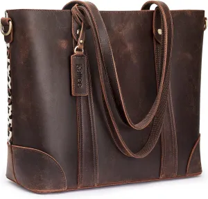 Kattee Leather Tote Bags for Women, Purses and Handbags Shoulder Crossbody Bag Work Large