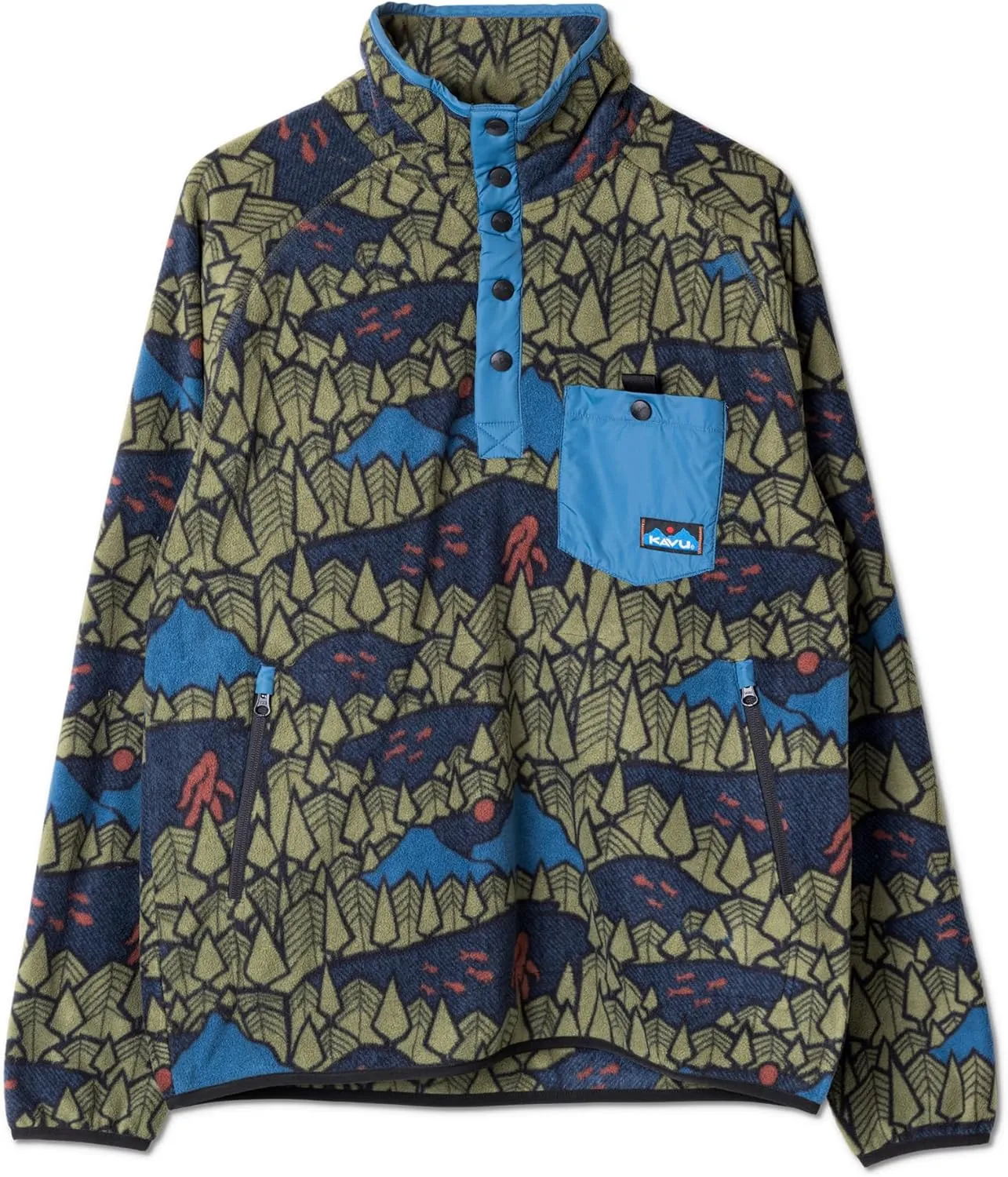 KAVU Men's Teannaway Printed Fleece Pullover