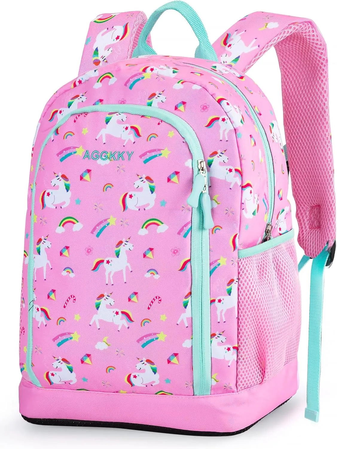 Kids Backpack for School Girls Boys Backpack Lightweight Waterproof SchoolBag Preschool Kindergarten Daycare with Chest Strap (pink)