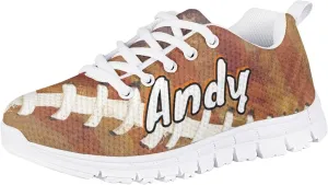 Kids Running Shoes, Breathable Upper Lightweight Lace-Up Mesh Athletic Sports Sneakers for Boys Girls