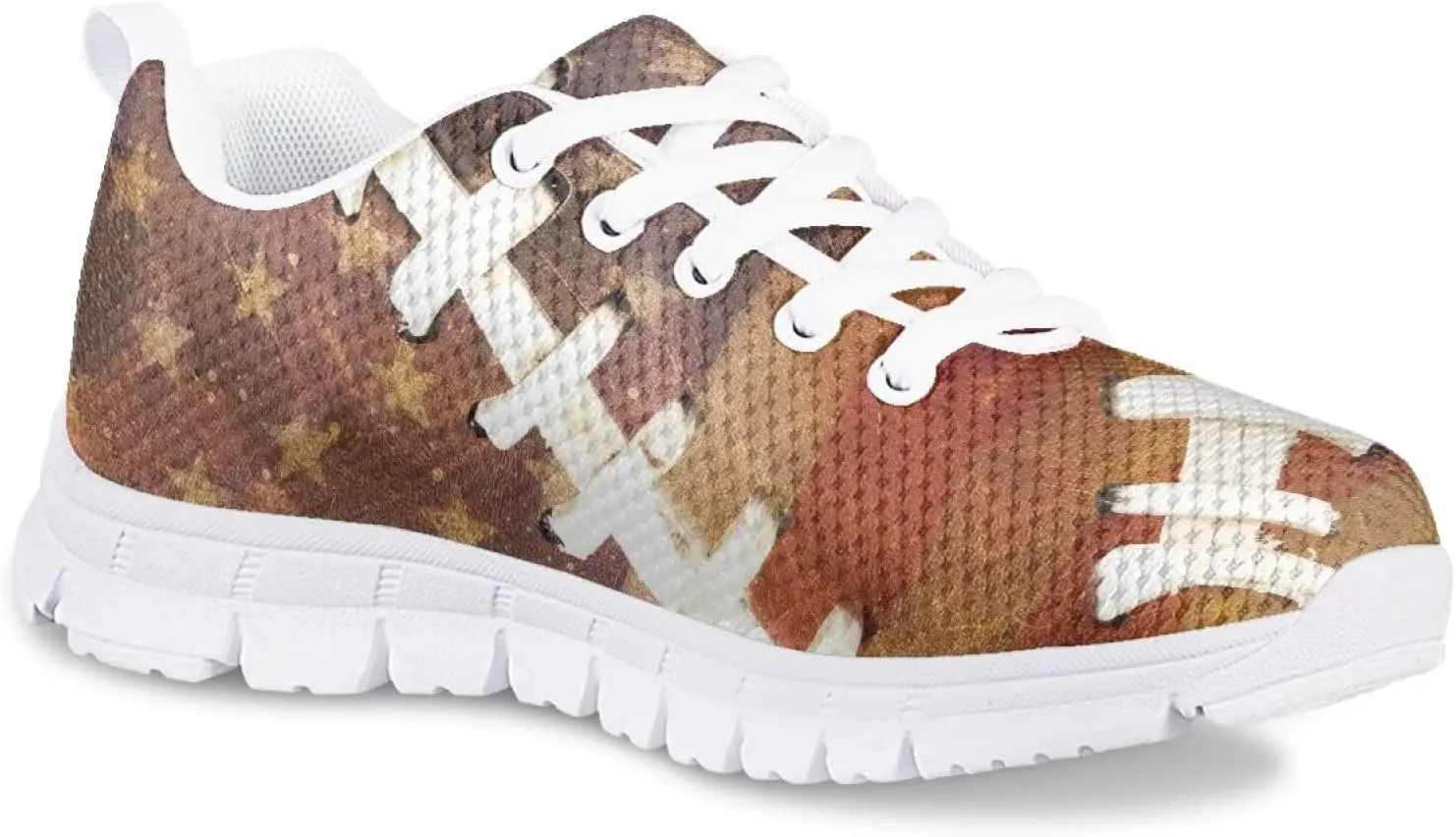 Kids Running Shoes, Breathable Upper Lightweight Lace-Up Mesh Athletic Sports Sneakers for Boys Girls