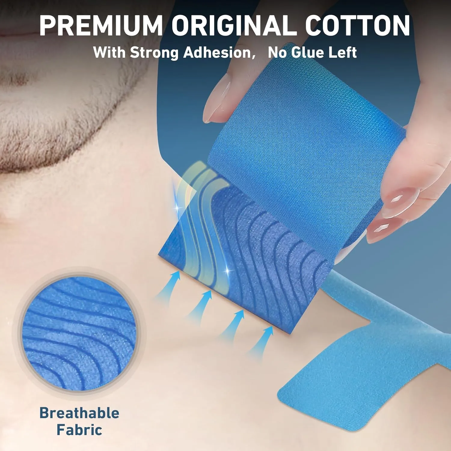 Kinesiology Tape for Shoulder Precut, 12 PCS Shoulder Tape for Pain Relief, KTQUICK Original Cotton Waterproof & Breathable, Enhance Elastic Sports Tape for Pain Support and Muscle Sports, Blue