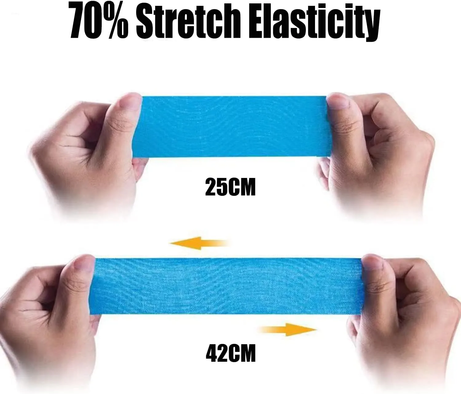 Kinesiology Tape Pro Athletic Sports (3 Rolls,60 Precut Strips) Waterproof Breathable Latex Free Tape for Ankle Wrists Knees Elastic Running Tennis Swimming Football Sports Activities Tapes Black