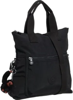 Kipling Women's Eleva Crossbody Bag, Black Tonal, 12.25" L X 13" H X 4.75" D