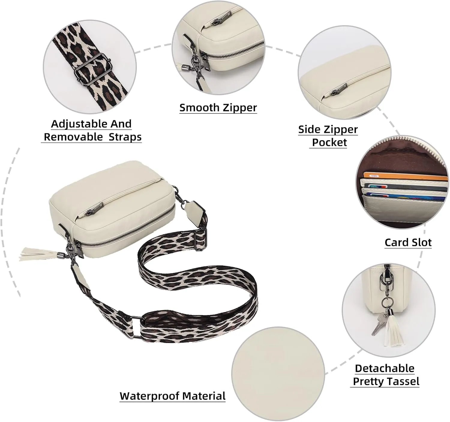 KL928 Small Crossbody Bag for Women, Soft FAUX Leather Cell Phone Purse，Adjustable Strap Shoulder Handbags Wallet Purse