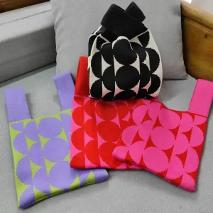 Knitted Korean Style Woolen Yarn Fashion Simple Handbags