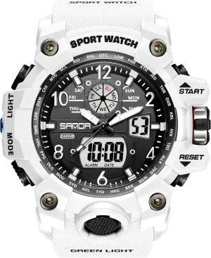 KXAITO Men's Watches Sports Outdoor Waterproof Military Wrist Watch Date Multi Function Tactics LED Alarm Stopwatch
