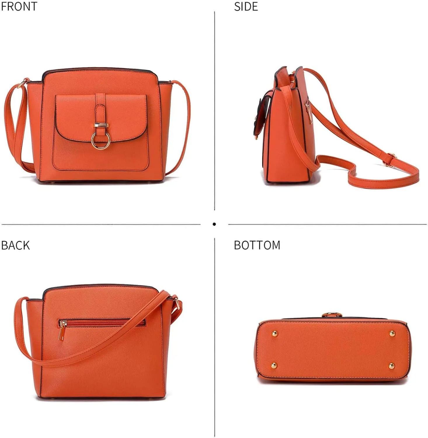 LA TERRE Lightweight Medium Crossbody Bags for Women, Small Crossbody Handbags Vegan Leather Shoulder Bag Purses