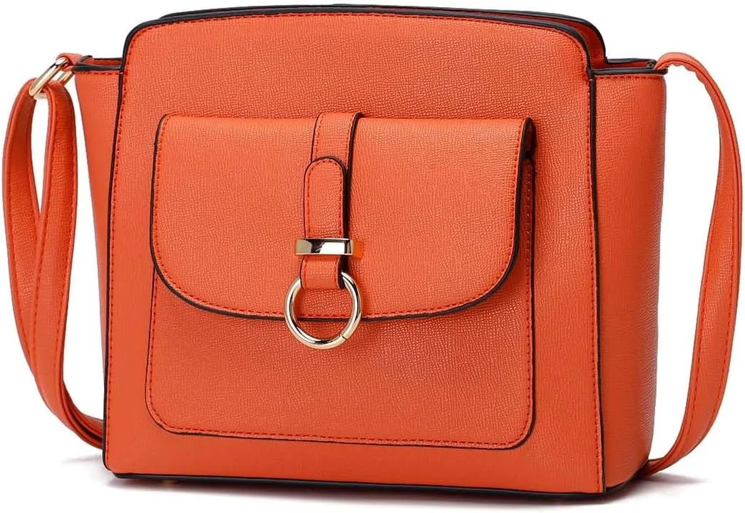 LA TERRE Lightweight Medium Crossbody Bags for Women, Small Crossbody Handbags Vegan Leather Shoulder Bag Purses