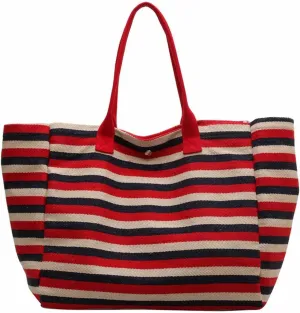 Ladies' large capacity canvas bag, canvas handbag, casual handbag, large capacity tote bag