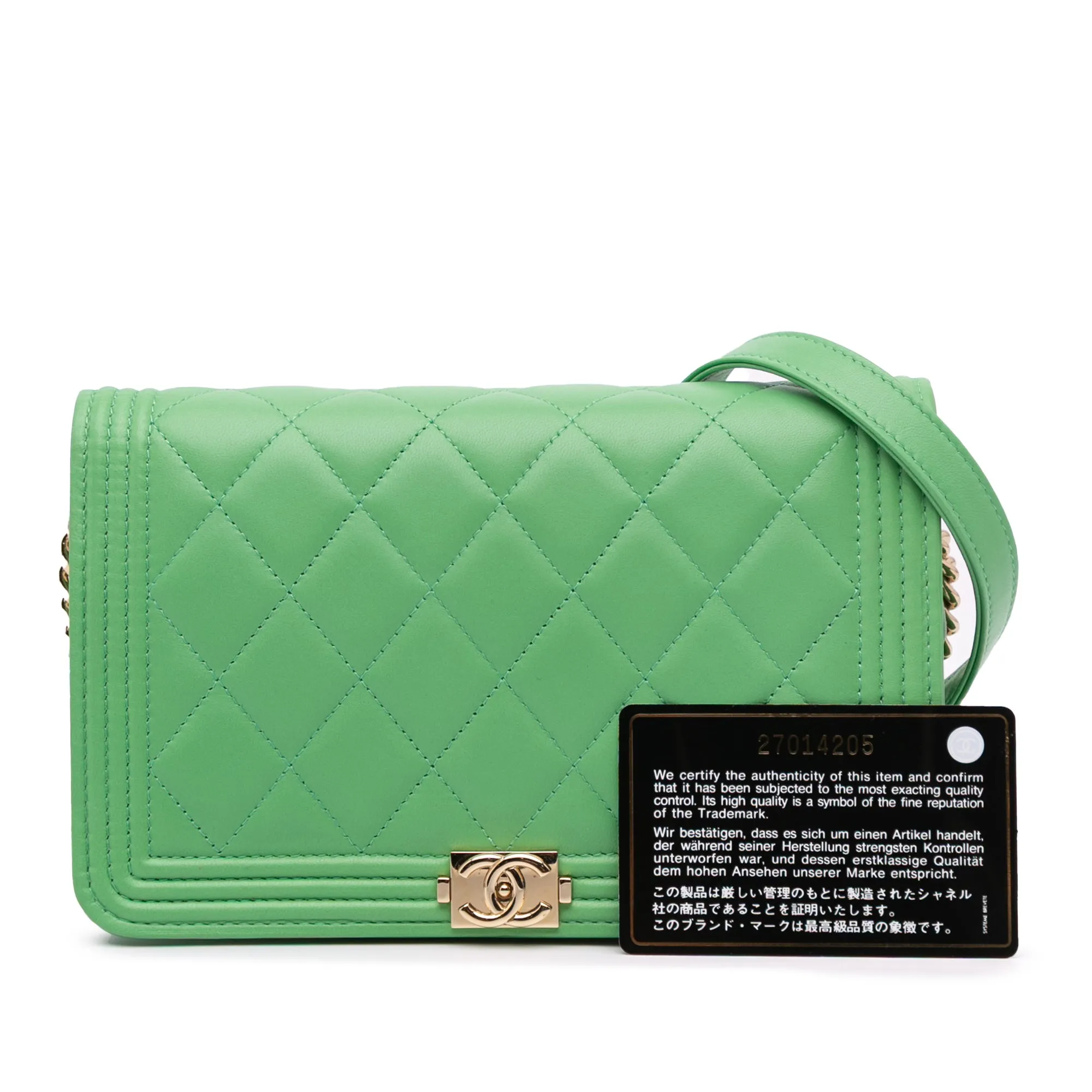 Lambskin Boy Wallet On Chain