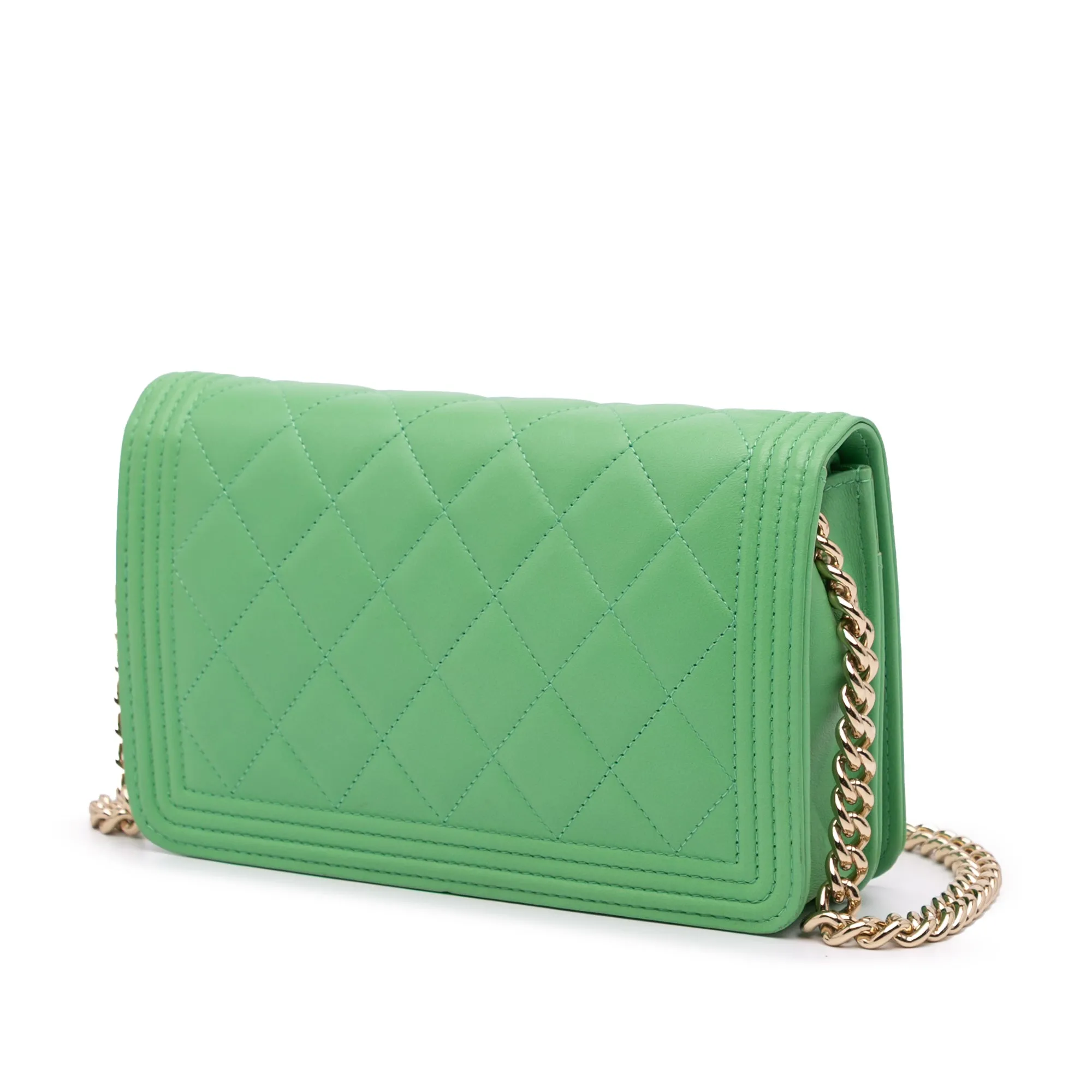 Lambskin Boy Wallet On Chain