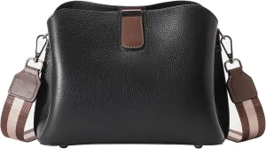 LAORENTOU Vegan Leather Crossbody Bags for Women Heart Shaped Magnetic Buckle Shoulder Bag Purse for Ladies