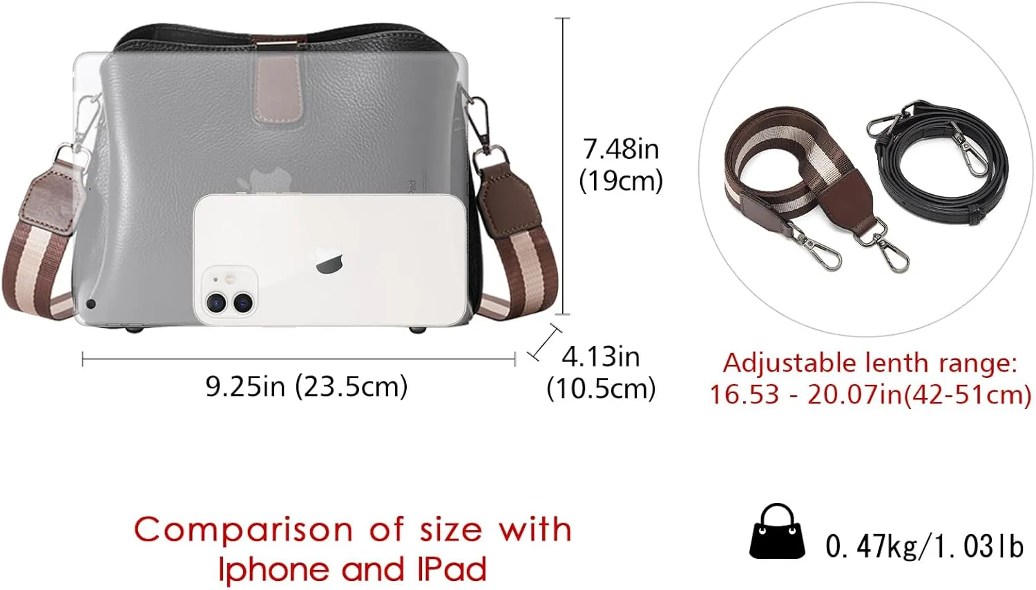 LAORENTOU Vegan Leather Crossbody Bags for Women Heart Shaped Magnetic Buckle Shoulder Bag Purse for Ladies