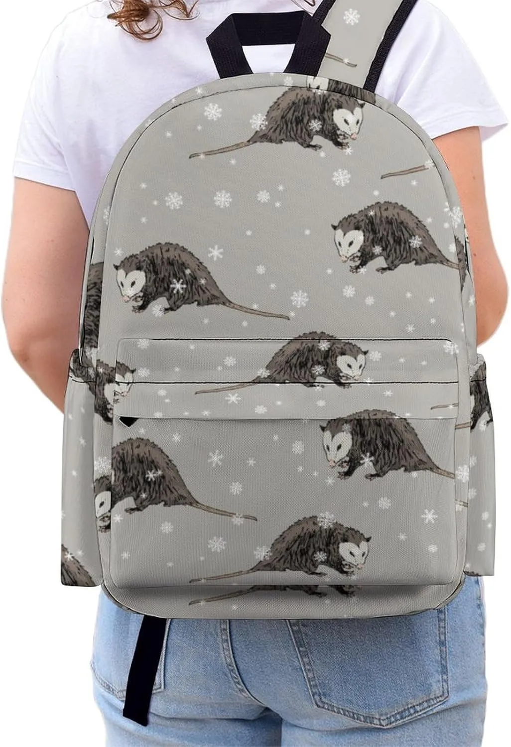 Laptop Backpack for Men Women Cute American Opossum Travel Work Backpack with Compartment Large Capacity Daypack Business Work Bag