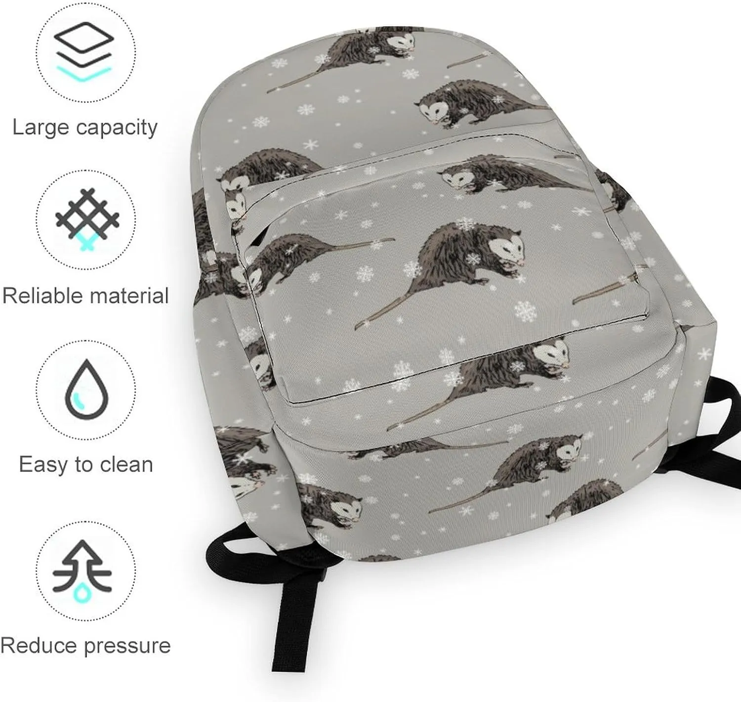 Laptop Backpack for Men Women Cute American Opossum Travel Work Backpack with Compartment Large Capacity Daypack Business Work Bag