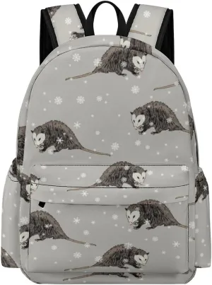 Laptop Backpack for Men Women Cute American Opossum Travel Work Backpack with Compartment Large Capacity Daypack Business Work Bag