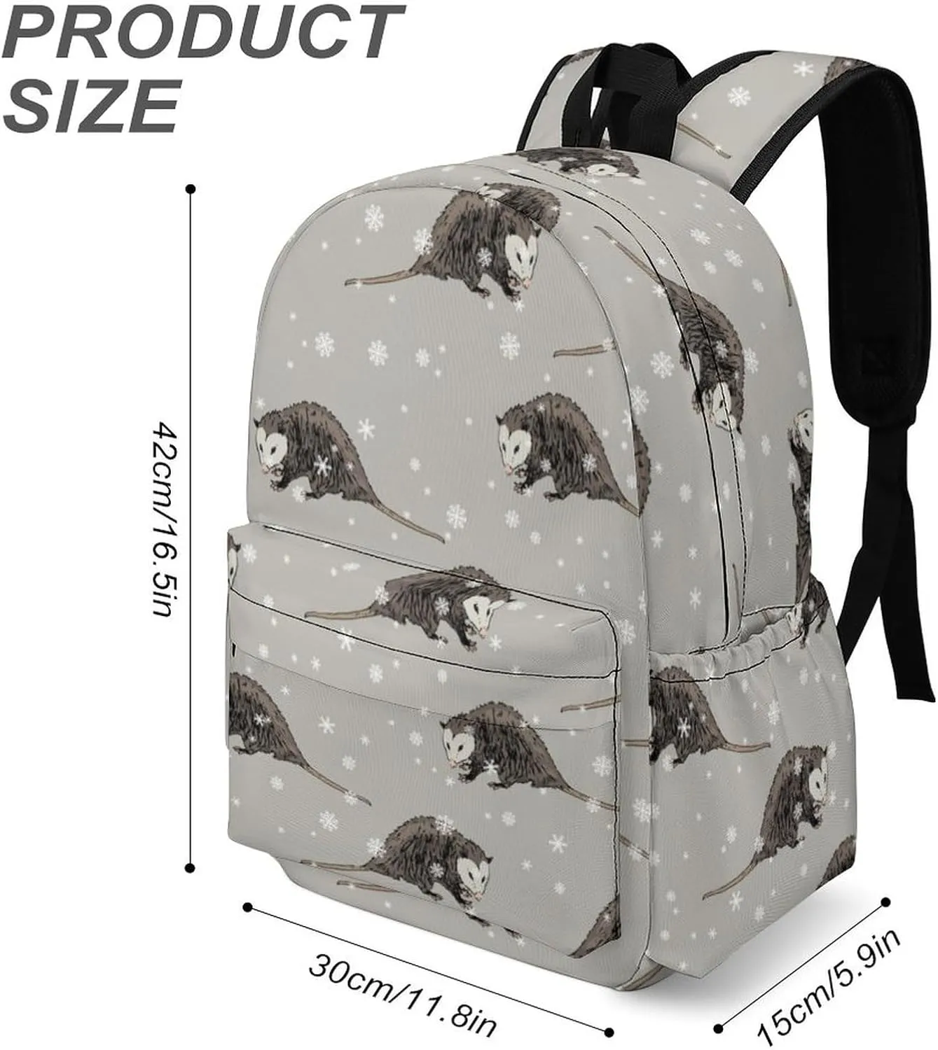 Laptop Backpack for Men Women Cute American Opossum Travel Work Backpack with Compartment Large Capacity Daypack Business Work Bag