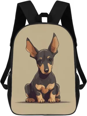 Laptop Backpack for Men Women Daypack Doberman Puppy with Erect Ears Computer Bag Travel Backpacks Laptop Bag