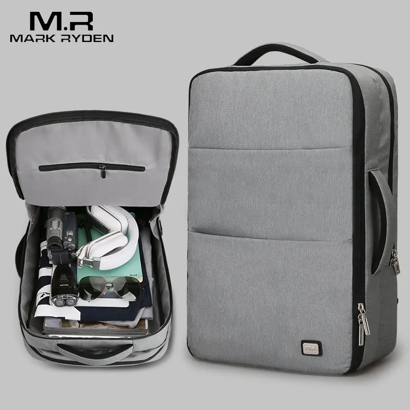 Large Capacity Backpack Waterproof USB Design 17 inch Laptop