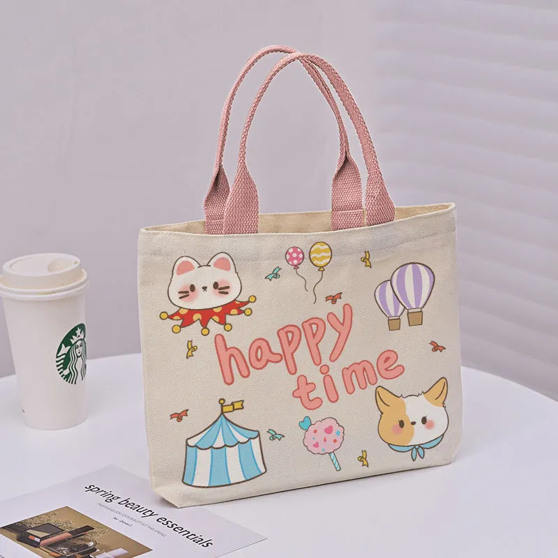 Large Capacity Commuter Lunch Simple Versatile Handbags