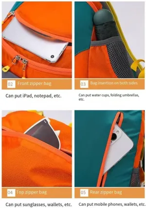 Large Capacity Waterproof Shoulder Bag for Couples - Ideal for Cycling, Hiking, and Travel(Grey)