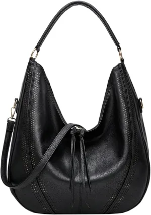 Large Crossbody Bags for Women Vintage Vegan Leather Shoulder Handbags Purse and Wallet Set Casual Totes Hobo Purses
