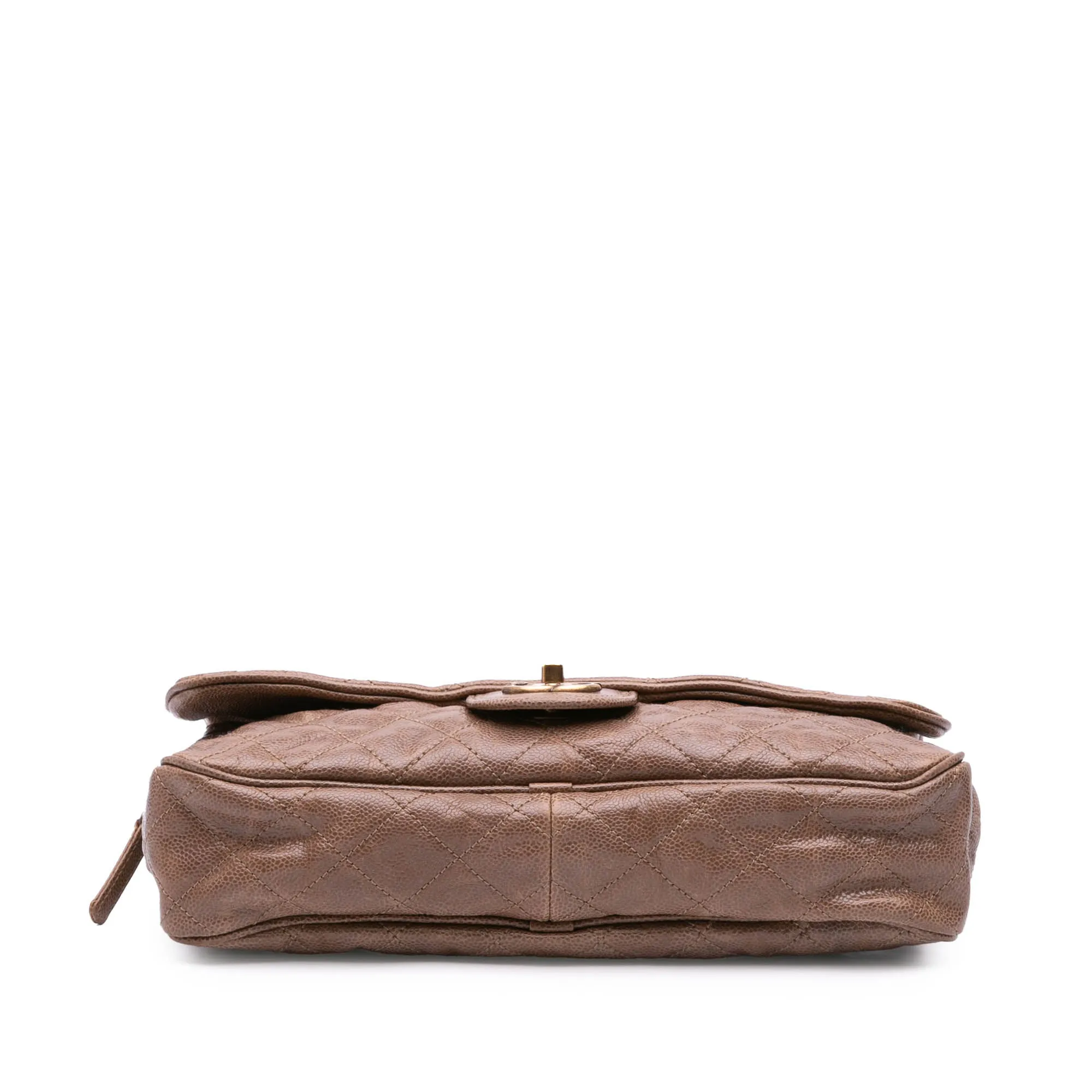 Large Quilted Glazed Caviar Shiva Flap