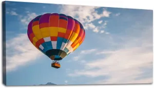 Large Wall Art Prints 20"x40" Hot Air Balloon flight Hot air ballooning sky Switzerland Framed Canvas Wall Art Painting Artwork Poster Picture Wall Decor for Living Room Bedroom Hanging