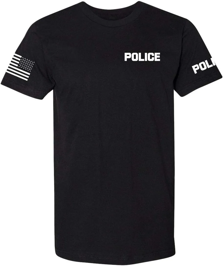 Law Enforcement - Police EMS FBI Fire Rescue Sheriff K-9 Two-Sided T-Shirt | Halloween Costume Cosplay Accessory