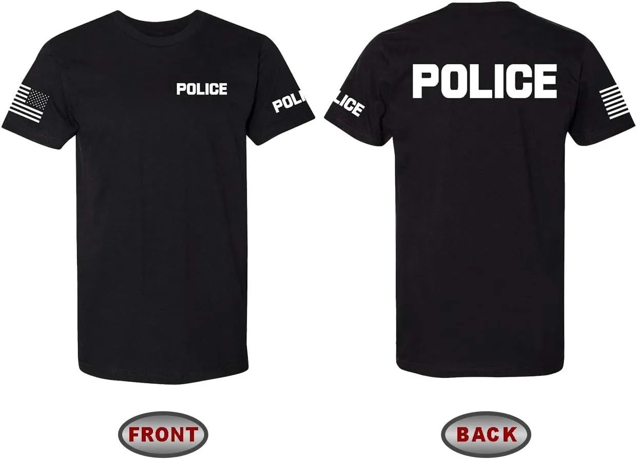 Law Enforcement - Police EMS FBI Fire Rescue Sheriff K-9 Two-Sided T-Shirt | Halloween Costume Cosplay Accessory