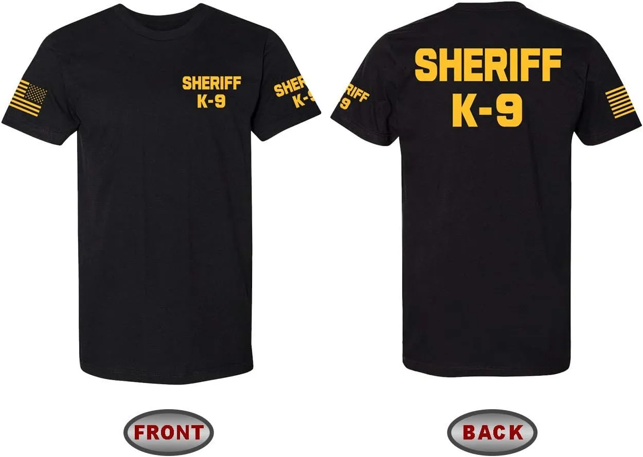 Law Enforcement - Police EMS FBI Fire Rescue Sheriff K-9 Two-Sided T-Shirt | Halloween Costume Cosplay Accessory