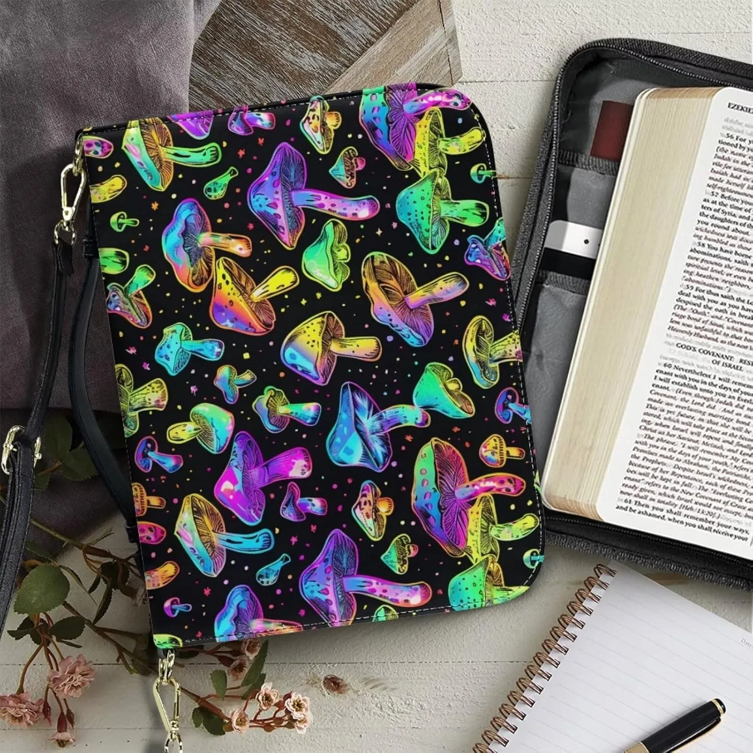 Leather Bible Cover Bags for Womens Fashion Crossbody Prayer Purse with Shoulder Strap