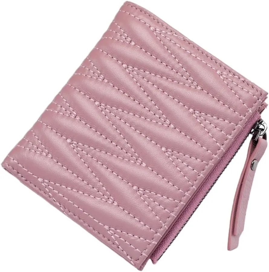 Leather Folding Women s Wallet Short Wallet Large Capacity Leather Wallet Storage Bag