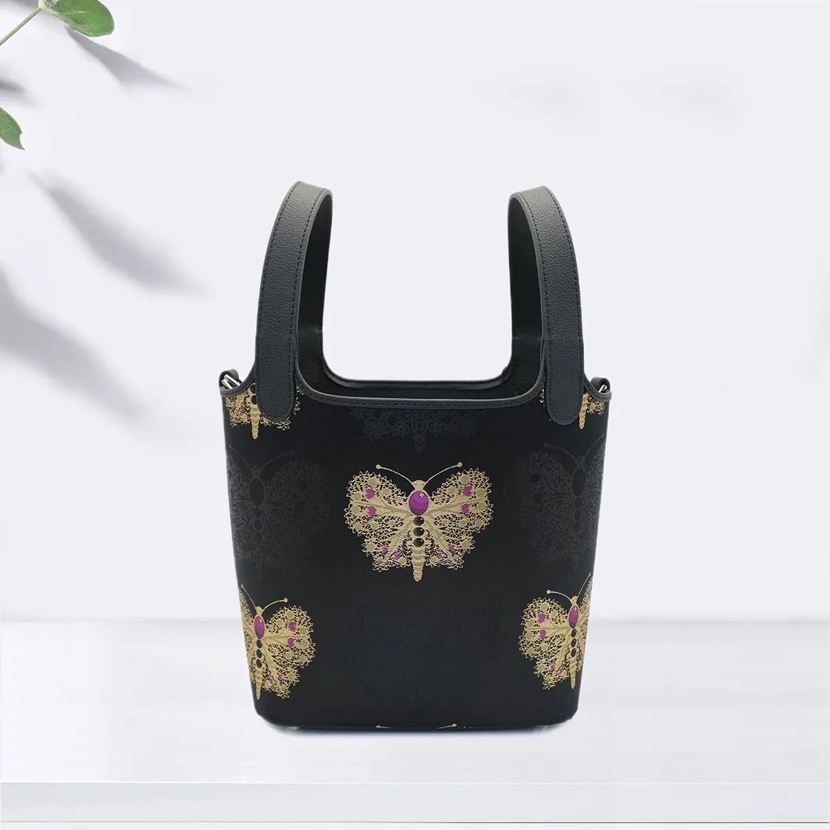 Leather Ladies Fashion Simple Handbag Designer Clutch Tote Bag for Women Ethnic Vintage Small Bucket - Vegetable Basket Bag