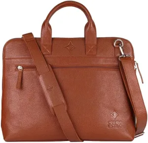 Leather Laptop Bag - Handcrafted Floater Leather, Compact & Stylish for Business, Office & Travel,