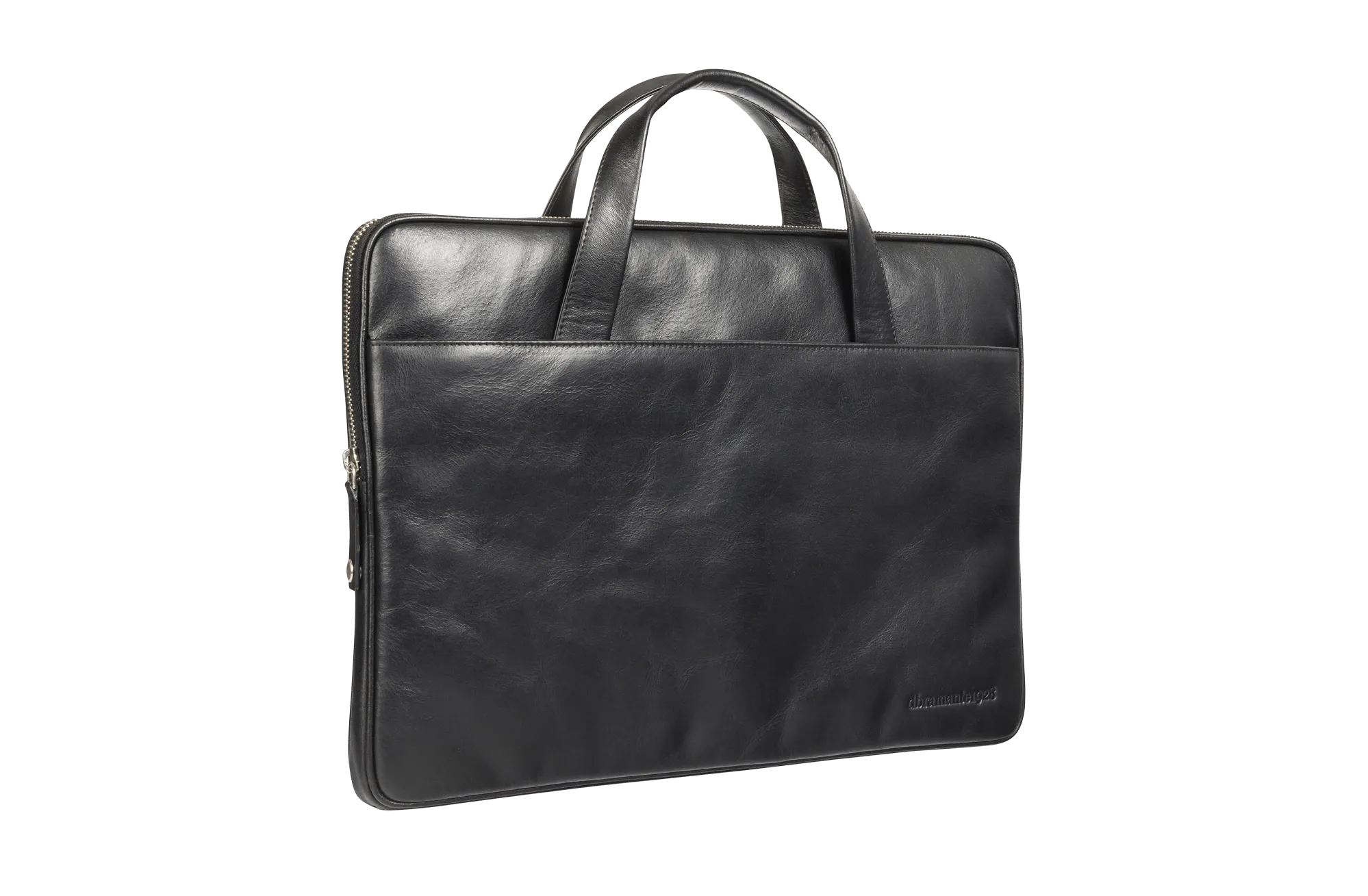 Leather laptop case Silkeborg for PC & MacBooks up to 13"- Black
