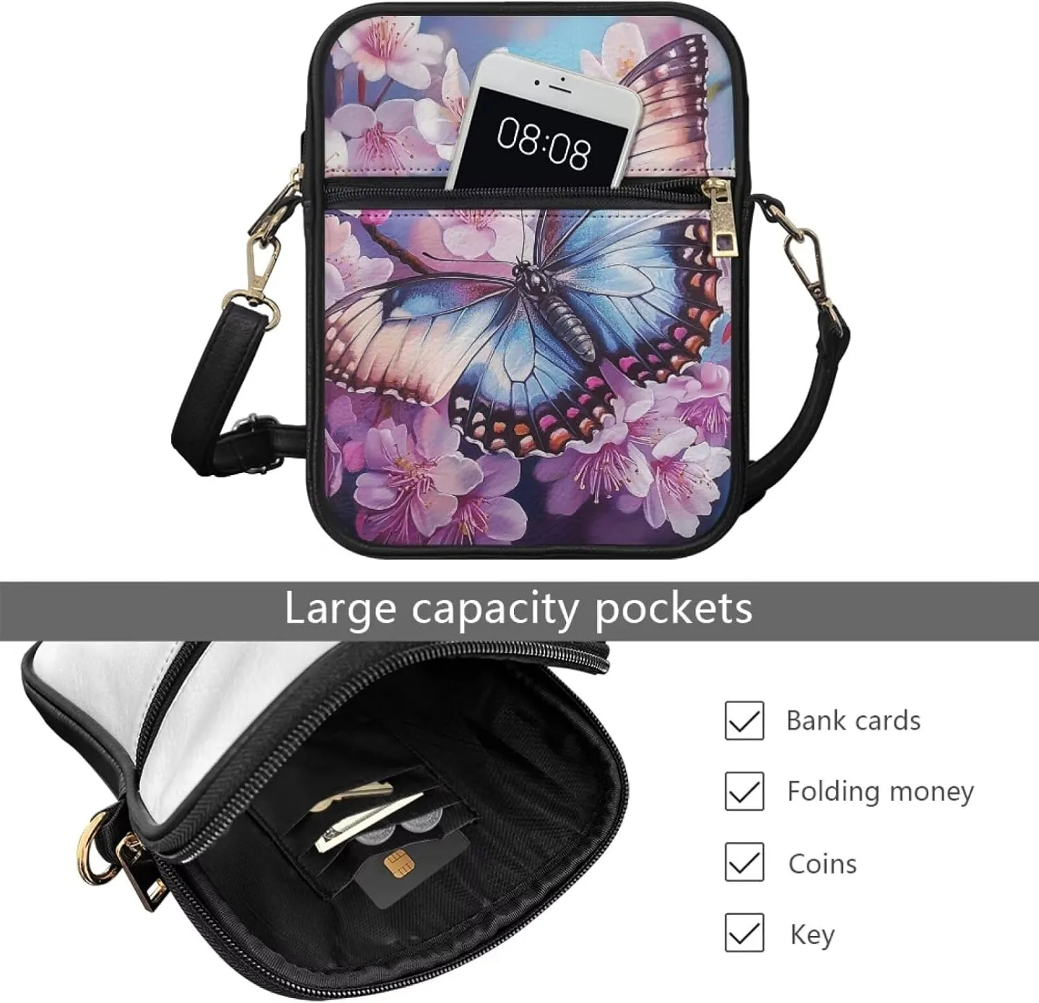 Leather Small Crossbody Bags for Women Cross Body Shoulder Purse Trendy Crossbody Phone Purses Handbags
