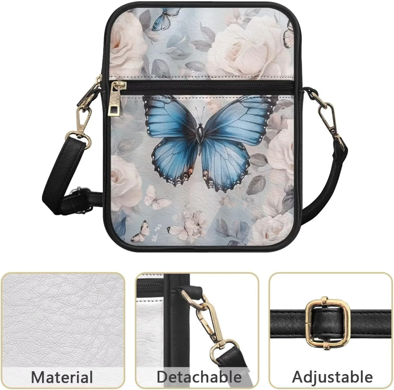 Leather Small Crossbody Bags for Women Cross Body Shoulder Purse Trendy Crossbody Phone Purses Handbags