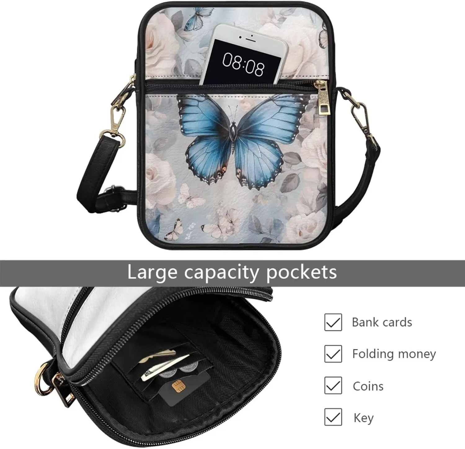 Leather Small Crossbody Bags for Women Cross Body Shoulder Purse Trendy Crossbody Phone Purses Handbags