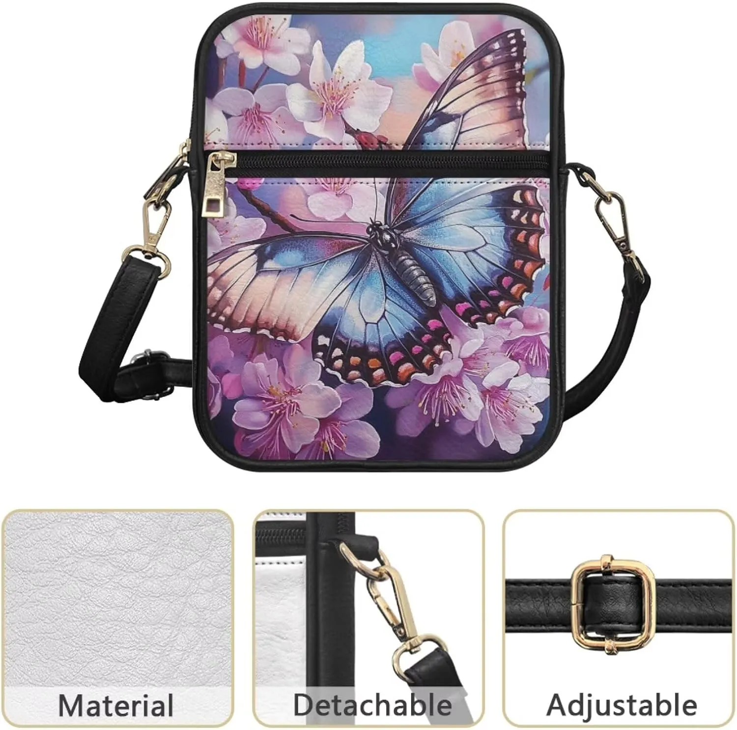 Leather Small Crossbody Bags for Women Cross Body Shoulder Purse Trendy Crossbody Phone Purses Handbags