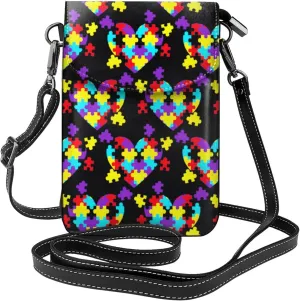 Leather Small Crossbody Bags for Women Men Cell Phone Cross body Purse Bag