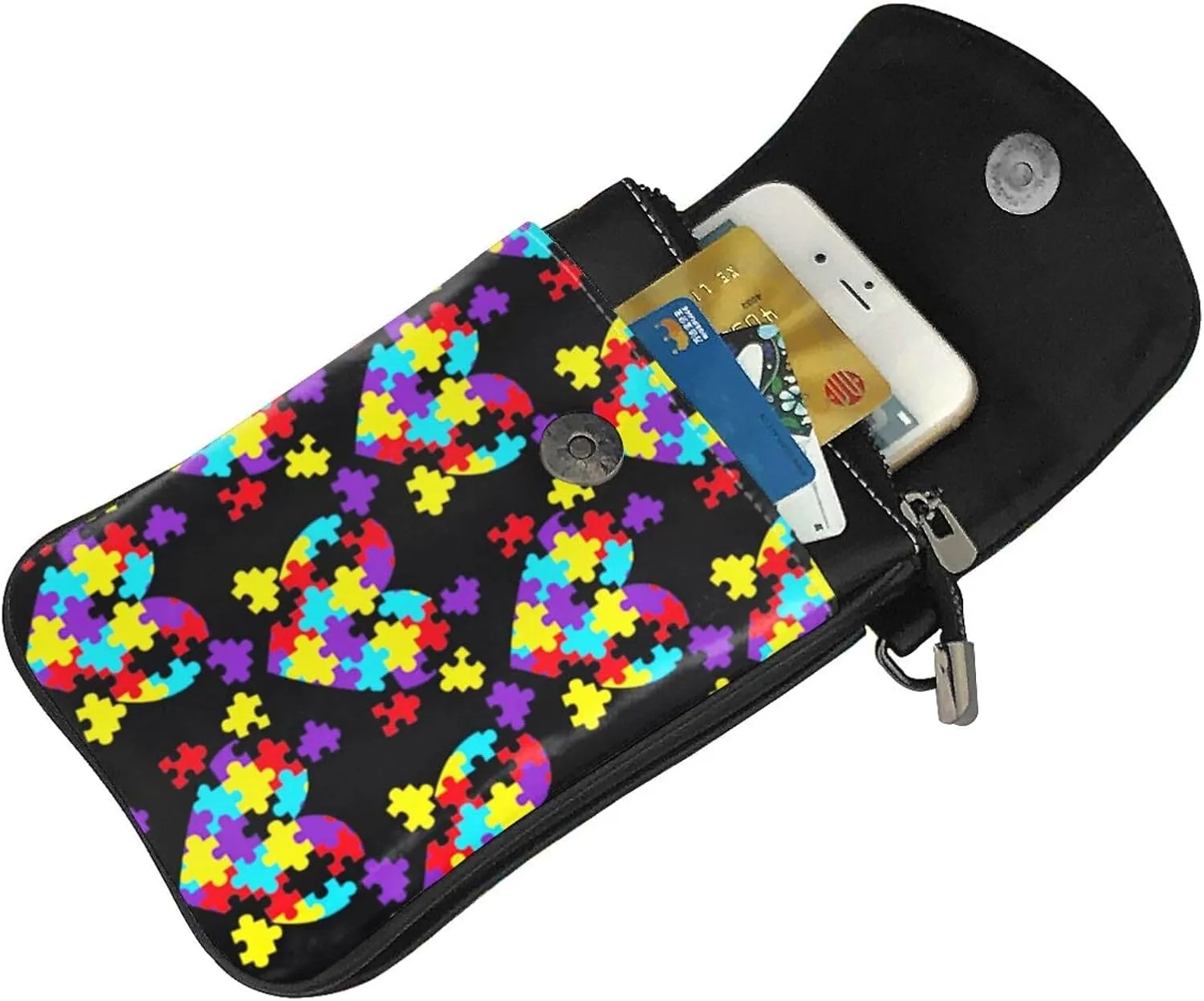 Leather Small Crossbody Bags for Women Men Cell Phone Cross body Purse Bag