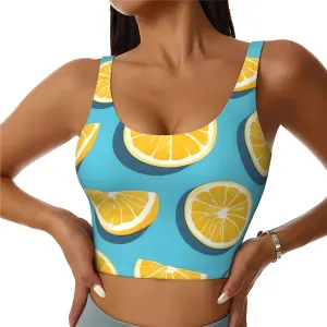 Lemon Wedges Women's Sports Vest - Yoga wear Fitness wear, Casual Running Seamless Sports Underwear.