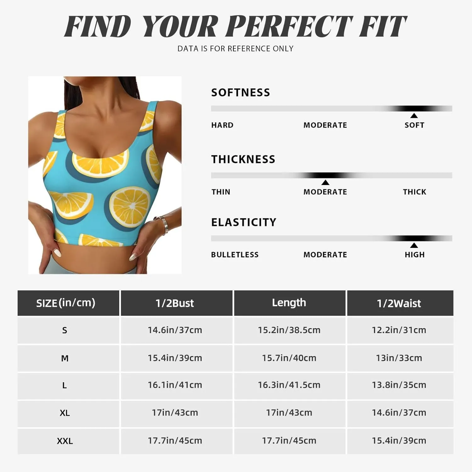 Lemon Wedges Women's Sports Vest - Yoga wear Fitness wear, Casual Running Seamless Sports Underwear.