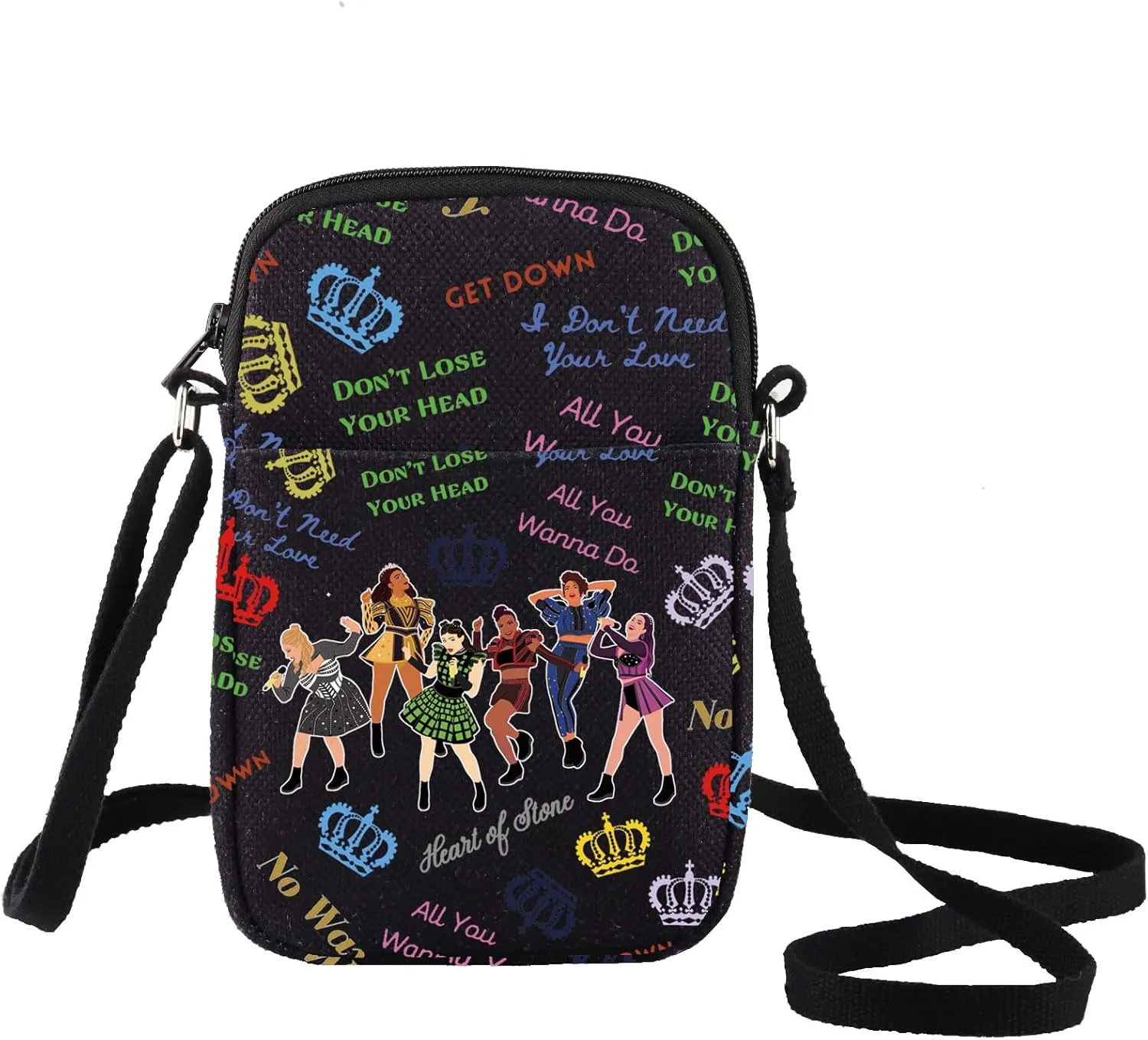 LEVLO Musical Queen Crossbody Bag Musical Lover Gift Six Queen Theater Shoulder Bag Six Queen Merch
