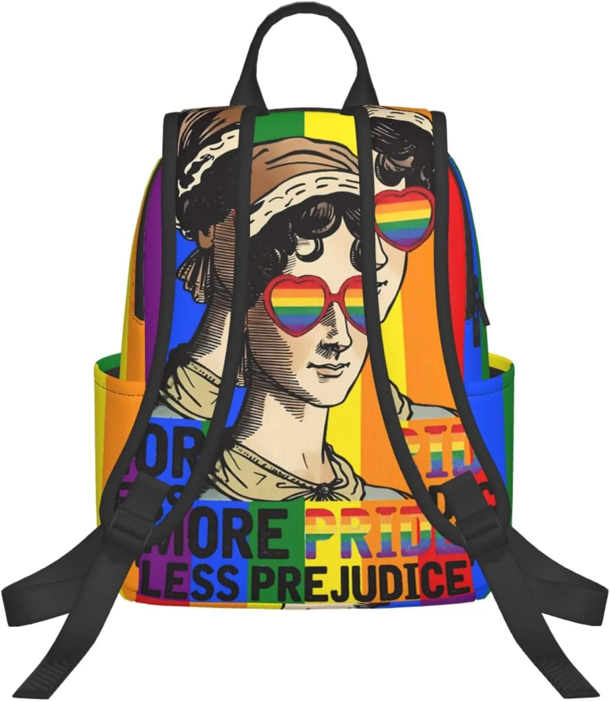 LGBT Rainbow Gay More Pride Less Prejudice Travel Laptop Backpack Casual Backpacks Double Shoulder Daypack Notebook Rucksack Work Bags Sports Bag for Hiking Camping Beach