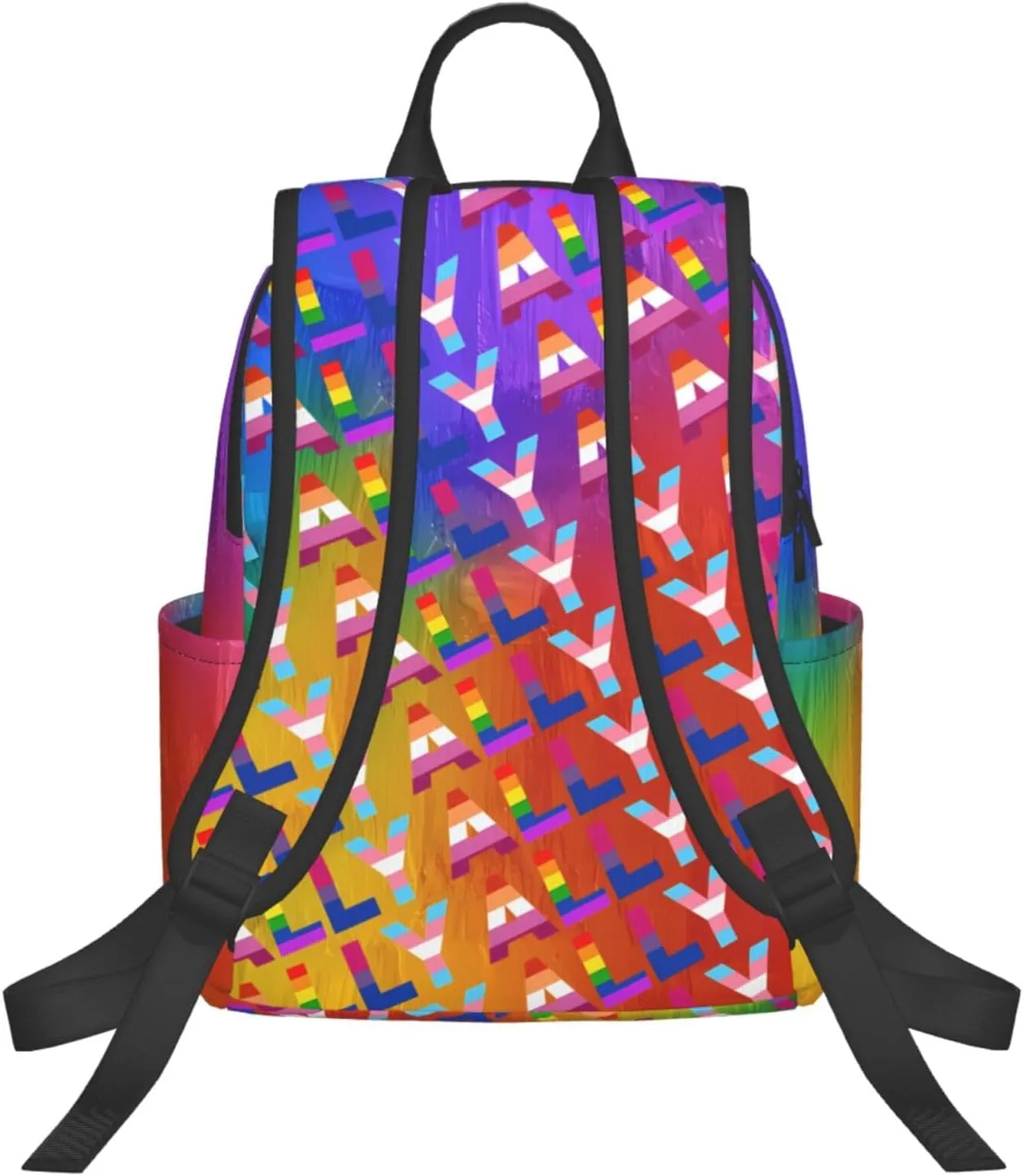 LGBT Rainbow Gay Pride Ally Travel Laptop Backpack Casual Backpacks Double Shoulder Daypack Notebook Rucksack Work Bags Sports Bag for Hiking Camping Beach