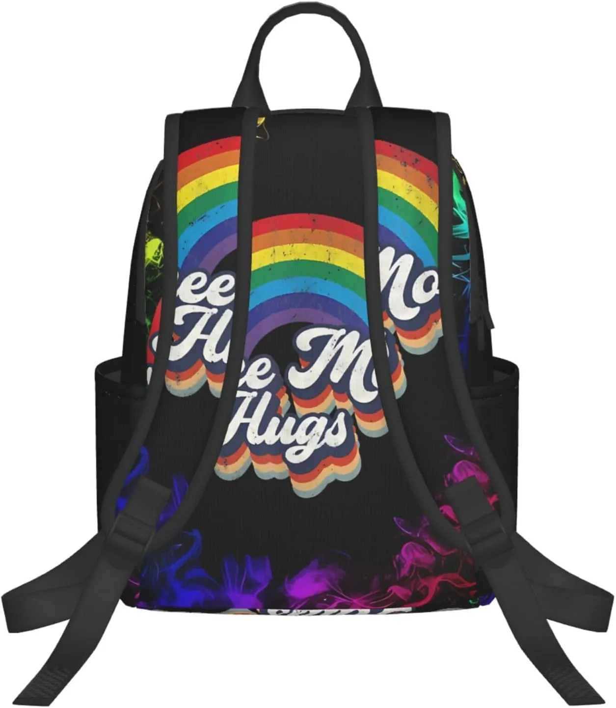 LGBT Rainbow Gay Pride Free Mom Hugs Travel Laptop Backpack Casual Backpacks Double Shoulder Daypack Notebook Rucksack Work Bags Sports Bag for Hiking Camping Beach