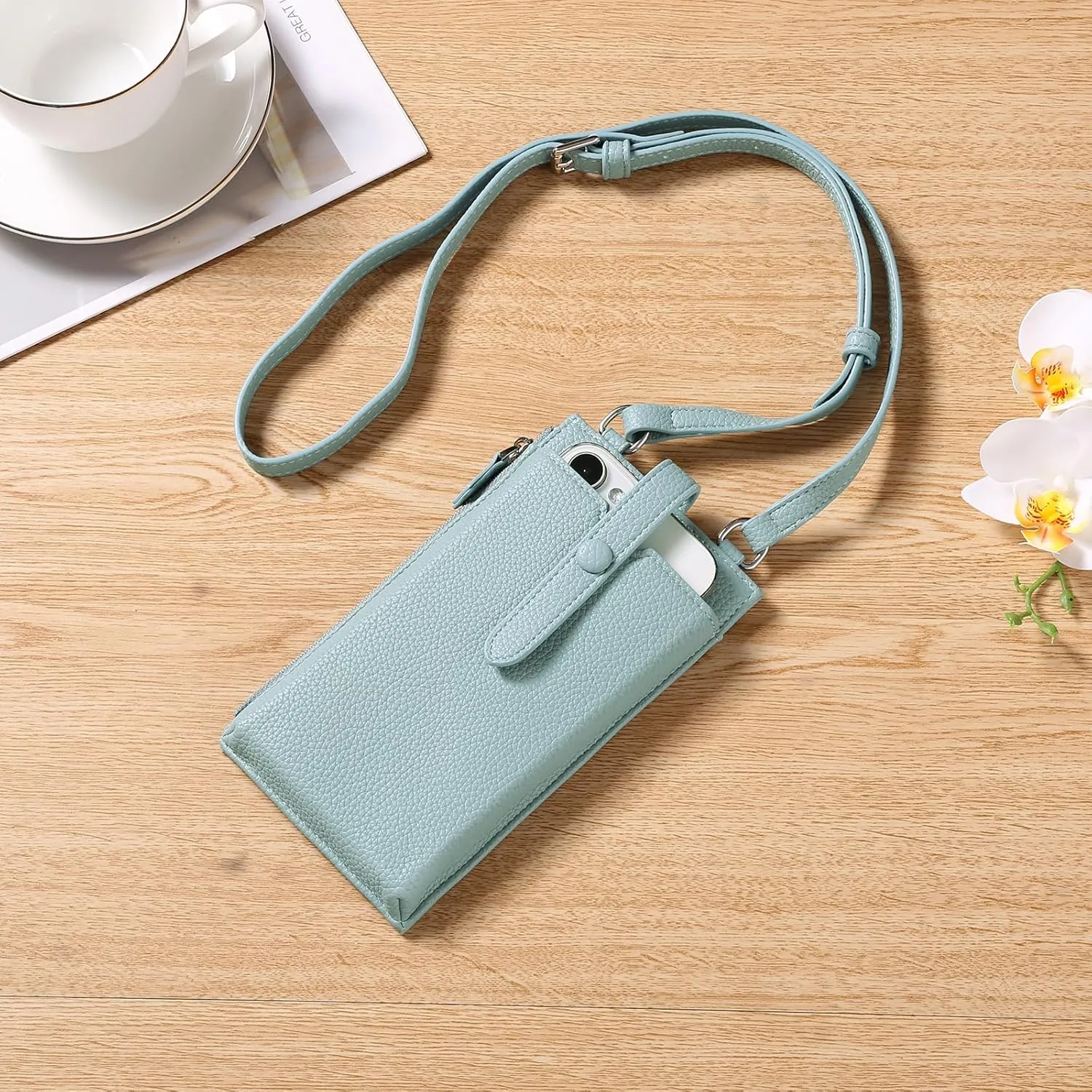 Lightweight Small Crossbody Bags for Women Vegan Leather Cell Phone Purses with Adjustable Strap and Card Slots